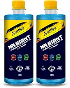 After Ride; Mr Giant; Snow Foam Car Wash Shampoo Liquid Concentrate (1.1 LTR); 1:19 Ratio; (Pack of 2 X 550 ML)