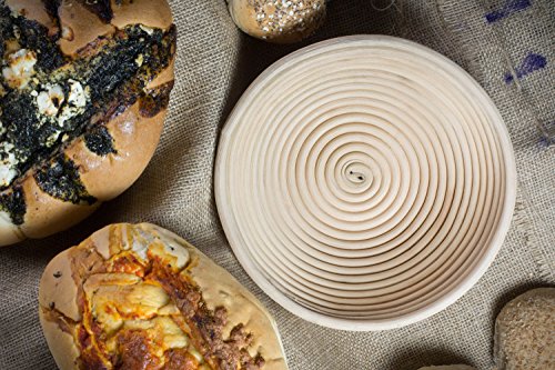 Andrew James – Runder 22cm Brotgärkorb Gärkorb aus natürlichem Rattan – Geeignet für die Herstellung aller Brotsorten sowie für professionelle Verwendung in Bäckerein – Für bis zu 1Kg Teig - 7