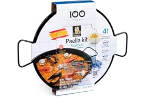 Carmencita. Kit paella di mare con zafferano. Include padella smaltata. 470 g. 4 porzioni