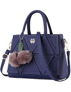 Menschwear Damen PU Handtaschen Damen Handtasche Schwarz Handtasche Schule Damen Handtaschen 29cm