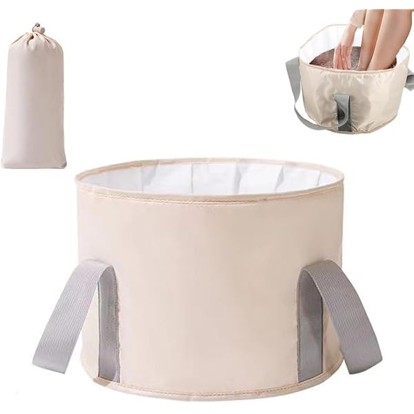Zusammenklappbare Fußbadewanne – Portable Fußspa Für Reise, Camping & Haushalt (Dunkelblau, Ø 30 Cm)