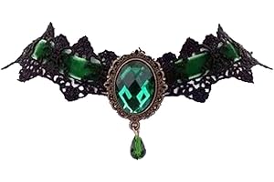 Yifnny Dentelle Ras Du Cou, Vintage Noir Dentelle Ras Du Cou Collier Lolita Ras Du Cou Gothique Vampire Ras Du Cou pour La Fête Halloween Costume Bijoux Collier Ras Du Cou pour Femmes