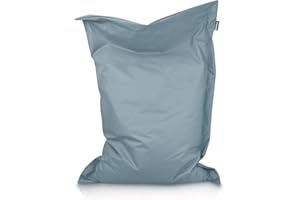 ‎BUBIBAG BuBiBag XXL Sitzsack, Outdoor Sitzsäcke für Kinder und Erwachsene, Bodenkissen Beanbag Fatboy wetterfest (Grau 145x100cm)