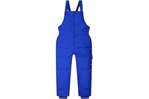 Miyanuby Toddler Snow Pants Baby Boy Girl Winter Clothes Down Puffer Coat Waterproof Warm Snow Ski Bib Overalls Snowsuit for 1-7Y Kids