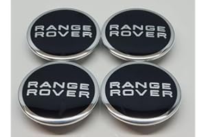 GENERIC Car Hub Centre Caps Waterproof Wear-Resistant Wheels Center Caps Badge Logo Accessories Compatible for R.ange Rover 63mm, Set of 4