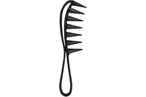 WATAWATA Wide Tooth Combs, Hair Comb Set, Wet Shower Detangling Wavy Comb, Curly Hairbrush for Men, Large Shower Combs with Hook for Wet Hair, Long Hair Detangling (Hollow)