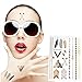 Teenitor 12 Sheets Metallic Temporary Tattoos Waterproof Flash Tattoos Metallic Henna Tattoos - 230+ Designs Temp Tattoos Sticker for Women & Girls - Arrows Feathers Bracelets Wrist & Arm Bands(Gold Silver Black)