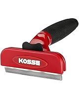 Professional Pet Deshedding Tool with Fur Ejector, Kosse Grooming Brush Effectively Reduces Shedding by up to 90%, Grooming Comb for Cats and Dogs –Large