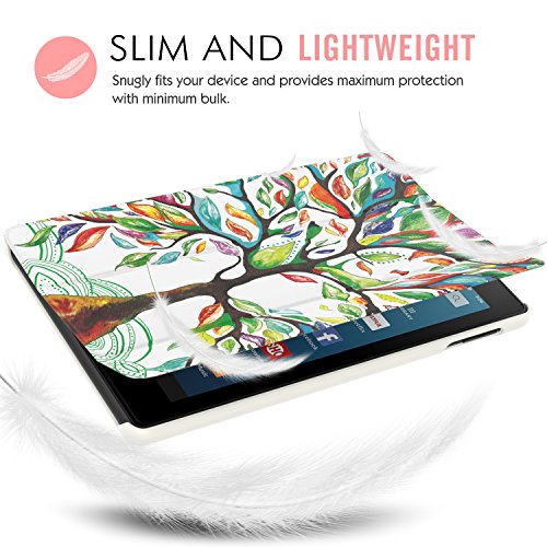 MoKo Hülle für Fire HD 8 2016 – Ultra Slim Lightweight Schutzhülle Smart Cover mit Auto Schlaf / Wach Funktion und Standfunktion für Fire HD 8 Tablet (6. Generation – 2016), Glück Baum - 5