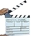 Produktbild junejour Holz Film Director Board Action Sign Prop Filmklappe Film slateboard, holz, weiß, 20cmx20cm