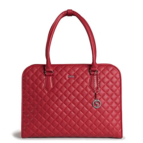 SOCHA SO-RED-DIAMOND Designer Business Tasche für Damen, 39,11 cm (15,6 Zoll) rot