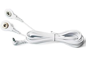 KONMED 1 Pair Tens Electrode Lead Wires Jack 3.5mm Snap 3.5mm Connection