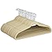 Produktbild Yaheetech 100 Stück Kleiderbügel samt Anzugbügel 0,5cm dick 360° drehbarer Haken Garderobenbügel raumspar Bügel (Beige)