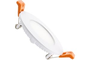 LEDKIA LIGHTING Dalle LED Downlight Spot Encastrable Ronde Extra-Plate 3W Coupe Ø 70 mm Blanc Froid 6000K - 6500K 120º