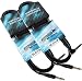 Produktbild KEEPDRUM 2x GC-073 3m Stereo-Audiokabel Klinke Winkelstecker 6,3mm