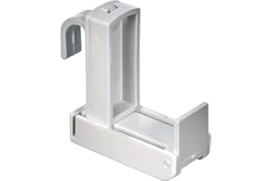 Gardinia Klemmträger für Vitragestangen/Caféhausstangen, 2 Stück, Montage ohne Bohren und Schrauben, Klemmhalter, Kunststoff, Weiß