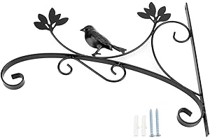 Yosoo Support de Suspension Murale en Fer pour Plantes, Crochets pour Pots de Fleurs pour décoration de Jardin à la Maison pour nichoirs, jardinières, lanternes, carillons éoliens intérieur extérieur