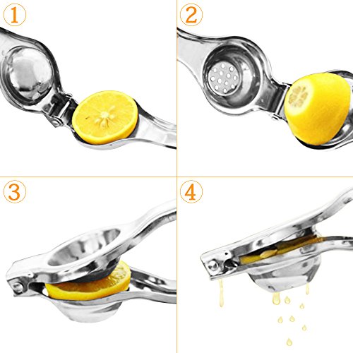 [Edelstahl] Zitronen-Squeezer Einfache Bedienung Zitronen-Squeezer mit Griffen - 3