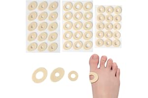 BNOYONERAS Hühneraugenpflaster, Schaum-Hornhautkissen, Hühneraugenringe Blasenpflaster Hühneraugen Ringe Pflaster Fersenpolster Druckschutz für Blasen Hornhaut Corn Remover, Fuß Schmerzlinderung, 45 Stücke