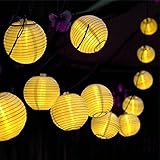 DEKOMORE 30 LEDs Lichterkette 6.35m Warmweiß Laterne...