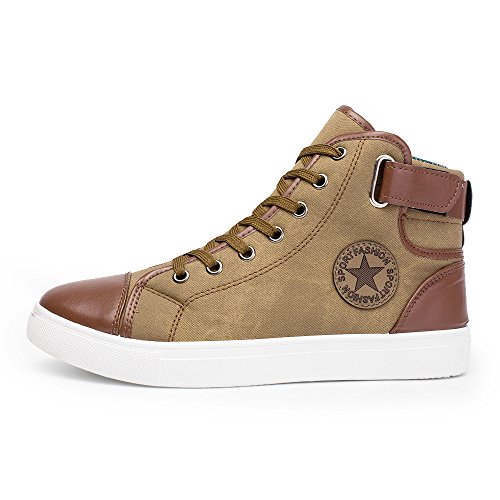 VECDY Herren Schuhe,Weihnachten Geschenke- Herbst Beiläufige Männer der im Freien Sportschuhe hohe Hilfe lädt Paarschuhe auf Fitnessschuhe Segeltuchschuhe Blau Khaki 37-47 VECDY Herren Schuhe,Weihnachten Geschenke- Herbst Beiläufige Männer der im Freien Sportschuhe hohe Hilfe lädt Paarschuhe auf Fitnessschuhe Segeltuchschuhe Blau Khaki 37-47