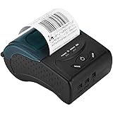Imprimante Thermique Bluetooth, Imprimante Thermique de Réception sans Fil 90mm/s Impression à Haute Vitesse USB…