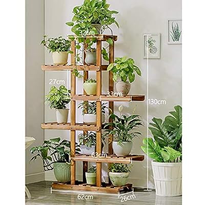 JZ Meubles à la Maison Support à Fleurs en Bois Support pour Plantes d'intérieur Support à Fleurs pour Plantes en Bois,A1