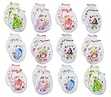 LUCKY LUCKY Baby Boys Girls Gloves,No Scratch Mittens 100% Cotton 12Pair