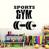 Agcwhml Ajcwhml Etiqueta de la Pared Caliente Deporte Gimnasio extraíble Tatuajes de Pared DIY Wallpaper para Gym Decal Pegatinas Creativas Blanco L 43 cm X 45 cm