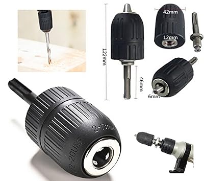 Générique Malayas® 13mm Mandrin Auto-Serrant Adaptateur SDS Rapide Foret HSS Keylesse Chuck Hardware Tool Part