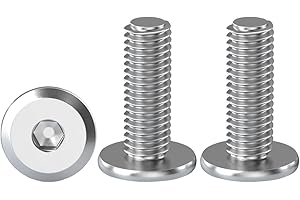 Drenky Schrauben M6x16mm Flachkopf-Innensechskantschraube Edelstahl A2 V2A Halbrundkopfschraube mit Innensechskant Maschinenschrauben Vollgewinde, 20 Stück