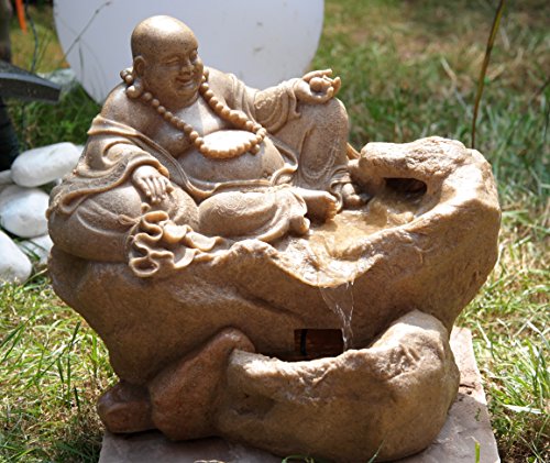Toller Zimmerbrunnen Buddha mit Led Lampe Raumbelüfter Figur - 4