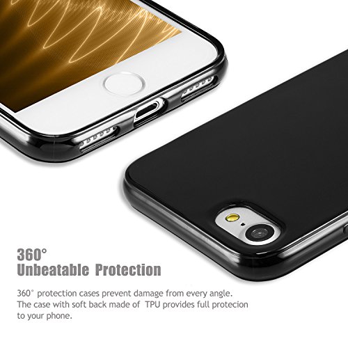 Funda para Apple iphone 8 iPhone 7 con cubierta de silicona a prueba de golpes extremamente delgada parachoques flexible y suave de Gloss Gel manguera para Apple iphone 8 iPhone 7 de parachoques de TPU de color Negro reviews Funda para Apple iphone 8 iPhone 7 con cubierta de silicona a prueba de golpes extremamente delgada parachoques flexible y suave de Gloss Gel manguera para Apple iphone 8 iPhone 7 de parachoques de TPU de color Negro
