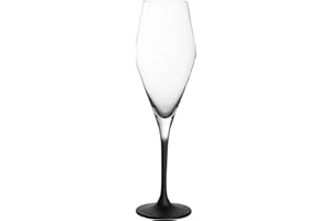 Villeroy & Boch - Manufacture Rock, Champagnerglas-Set, 4-teilig, 260 ml, Kristallglas, transparent/schwarz
