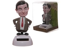GIFT BRIT Solar Powered Pal, Fun Mr. Bean Animated Toy Car Decor Kids Girl Toys Gift for Office Car Ornament Decoration, Height 10.5cm Width 5cm Depth 5.5cm