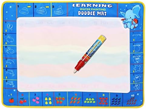 Fashion Children Kids Drawing Water Pen Painting Mat Board Boy Girl Toy (Blue)