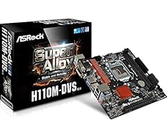 ASRock H110M-DVS - 3.0 Motherboard (Mikro-ATX LGA1151 Socket H110 Gigabit LAN Onboard-Grafik (CPU erforderlich) HD Audio (8-Kanal))