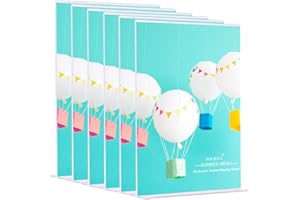 POERMA 6x Table Display Sign Holder for A4, Vertical T-stand Display, Clear Acrylic, Double-sided Display Stand, Advertising Display, Transparent