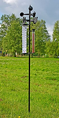Außen Wetter Station Thermometer Windmesser Niederschlag Messung Windrichtung Anzeige Harms 504405 - 3