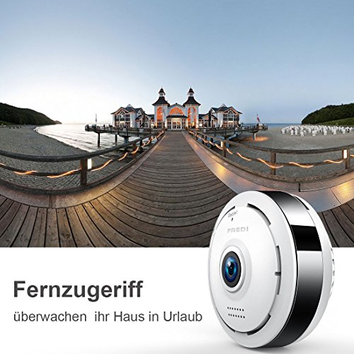 FREDI IP Sicherheit Kamera 960P Panorama Kamera 180Â°Wlan VideoÃ¼berwachung Dome Ãœberwachungskamera IP Cam mit IR Nachtsicht /2 Weg Audio/Bewegungsmelder fÃ¼r Haus /Baby Ãœberwachung (EC6)
