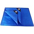 ANSIO Tarpaulin 2m x 3m / 6.5ft x 10ft Tarpaulin Sheet 70 GSM Economy Tarpaulins - Blue