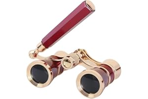 Aroncent Portable Telescope Binoculars 3x2.5 Magnification, Suitable for Theatre, Any Sports Competition, Concert, Outdoor Camping, Choice of Colour Red