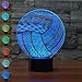 Produktbild LED Lampe Nachtlicht,KINGCOO Magical 3D Visualisierung Amazing Optische Täuschung Touch Control Light 7 Farben ändern Schreibtischlampen für Kinderzimmer Home Decoration Best Geschenk (Volleyball)