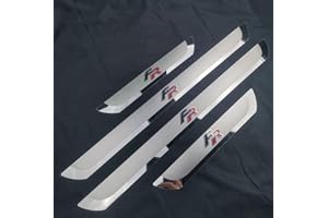 SANQIUTOU Acciaio Inox Battitacco per Auto Sticker Protezione Davanzale Della Porta Protezione Antigraffio Soglia Styling per Seat Leon Arona ATECA Ibiza FR 2005-2020 2021 2022 2023 2024, 4 Pezzi,S