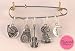 Produktbild The Owl and the Pussy Cat - 5 Silver Knitting Stitch Markers by Charmed Knitting