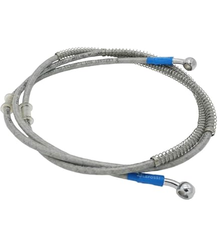 Tubi Freno E Frizione In Acciaio Intrecciato Per Moto - 50cm, Diametro Banjo 10mm, Colore Argento, Per La Maggior Parte Delle Moto, Enduro, Motocross