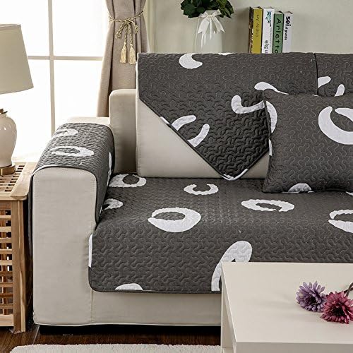 FEIZI cotton sofa cushions,four seasons general simplicity modern cartoon non-slip cushion,summer full package sofa cover-F 70x150cm(28x59inch)