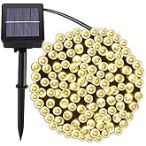 TechnoSmart Solar 100 Ledli 12 Metre Bah&ccedil;e Aydınlatma Dekorasyon G&uuml;neş Enerjili Led Sarı Işık