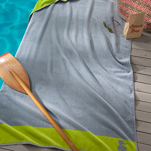 Seepferdchen Beach Handtuch, grau