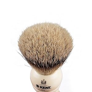 Kent Travel Pure Badger Silver Tip Bristle Shaving Brush Small - Image 3